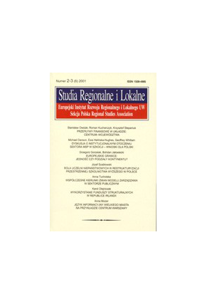 2001 STUDIA REGIONALNE I LOKALNE nr 2–3(6)