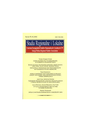 2002 STUDIA REGIONALNE I LOKALNE nr 4 (10)