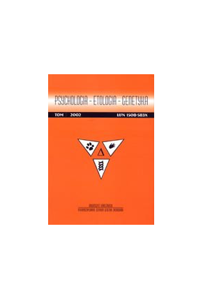 2002  PSYCHOLOGIA - ETOLOGIA - GENETYKA , t. 6