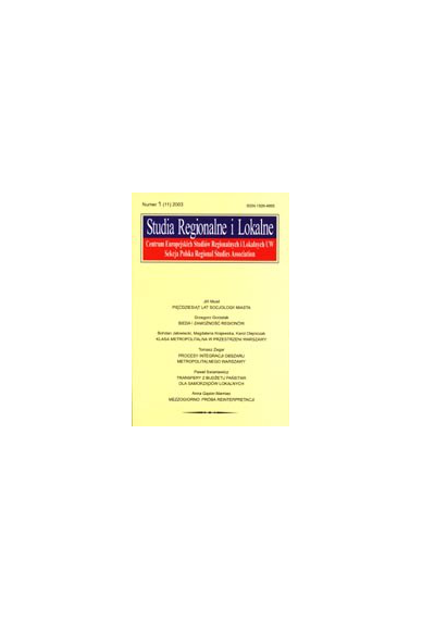 2003 STUDIA REGIONALNE I LOKALNE nr 1(11)