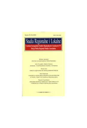 2003 STUDIA REGIONALNE I LOKALNE nr 2(12)
