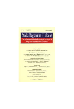 2003 STUDIA REGIONALNE I LOKALNE nr 4(14)