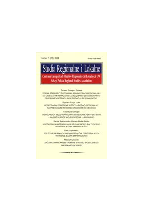 2004 STUDIA REGIONALNE I LOKALNE nr 1(15)