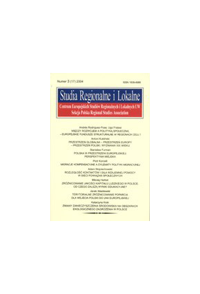 2004 STUDIA REGIONALNE I LOKALNE nr 3(17)