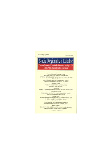 2004 STUDIA REGIONALNE I LOKALNE nr 3(17)