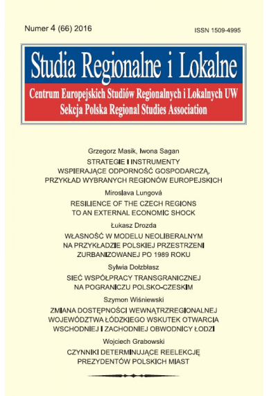2016 STUDIA REGIONALNE I LOKALNE, NR 4 (66) <br> Uwaga! Do kupienia także w PDFie