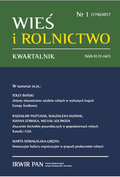 2017 WIEŚ I ROLNICTWO <br>t. 174, nr 1
