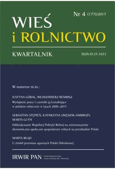2017 WIEŚ I ROLNICTWO <br>t. 177, nr 4