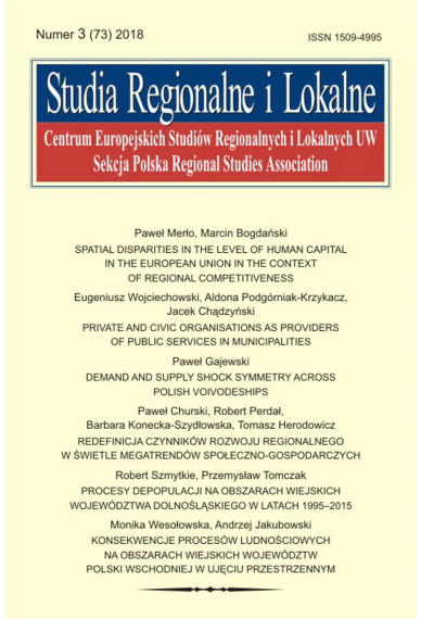 2018 STUDIA REGIONALNE I LOKALNE, NR 3 (73) <br> Uwaga! Do kupienia także w PDFie