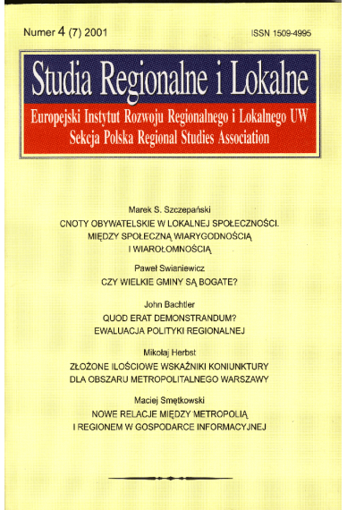 2001 STUDIA REGIONALNE I LOKALNE nr 4(7)