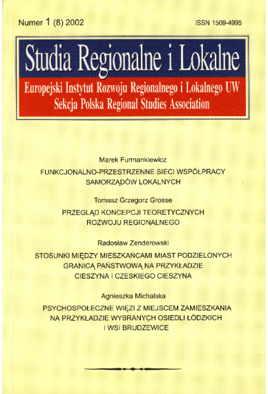 2002 STUDIA REGIONALNE I LOKALNE nr 1(8)