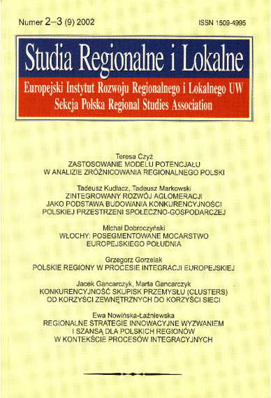 2002  STUDIA REGIONALNE I LOKALNE nr 2–3(9)